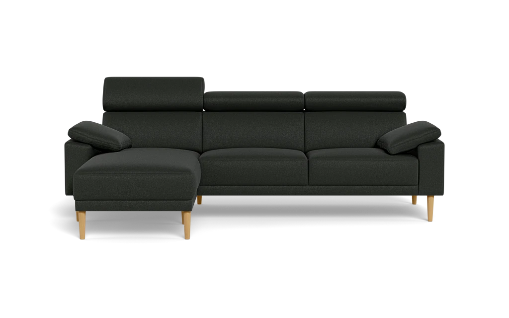 Michigan sofa med chaiselong - Armpude - Bjorn stof - mørkegrå - Venstrevendt
