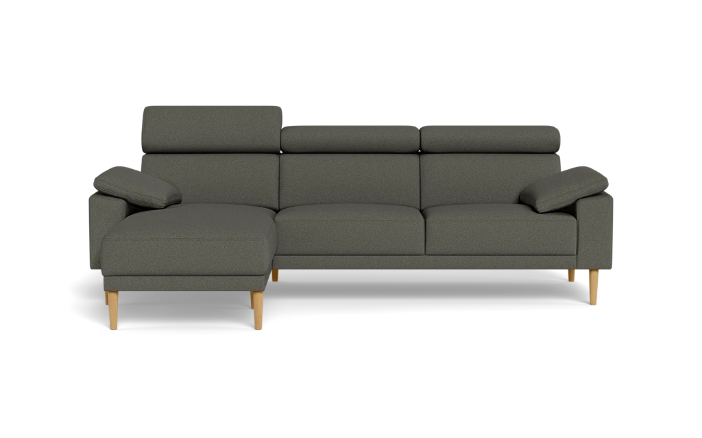 Michigan sofa med chaiselong - Armpude - Austin stof - 20 grå - Venstrevendt