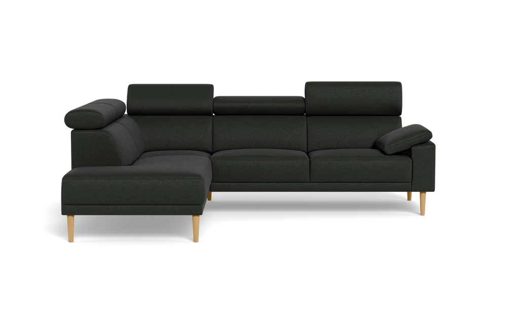 Michigan sofa med open end - Armpude - Bjorn stof - mørkegrå - Venstrevendt