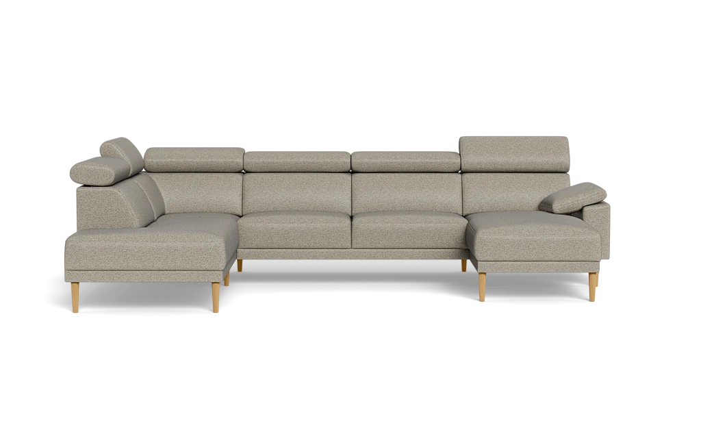 Michigan sofa med chaiselong og open end - Armpude - Positano stof - 87 grå - Venstrevendt