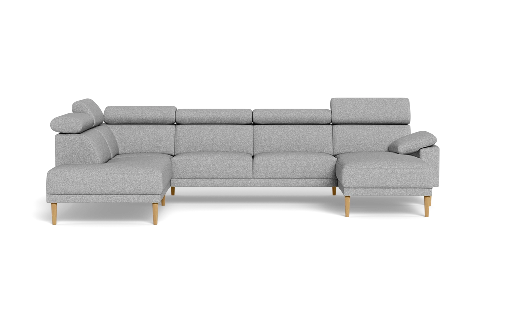 Michigan sofa med chaiselong og open end - Armpude - Bjorn stof - lysegrå - Venstrevendt