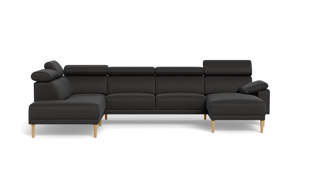 Michigan sofa med chaiselong og open end - Armpude - Bjorn stof - antracit - Venstrevendt