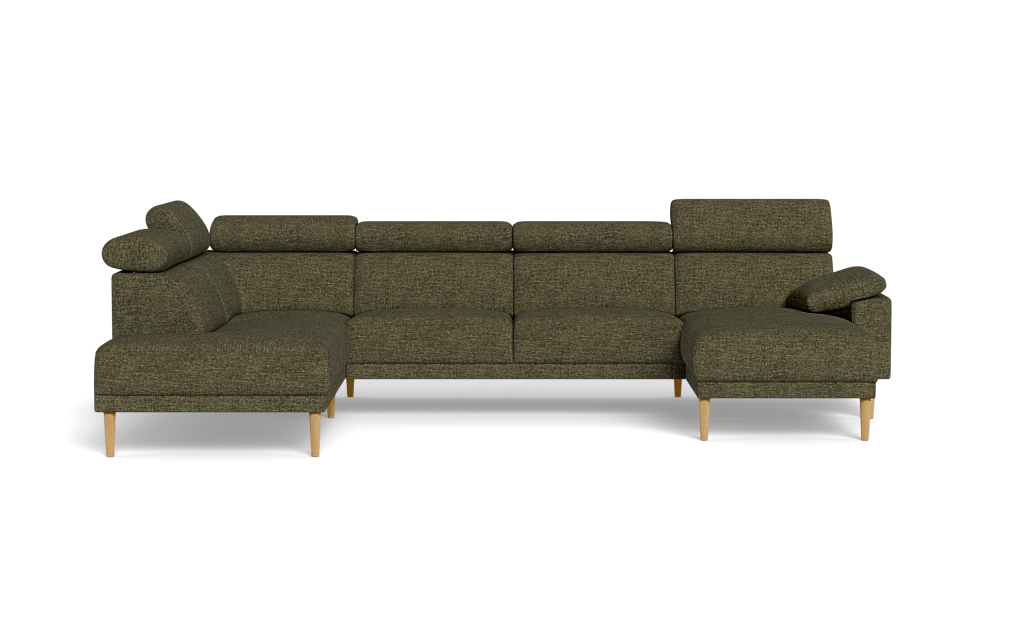 Michigan sofa med chaiselong og open end - Armpude - Brego stof - 77 grøn - Venstrevendt