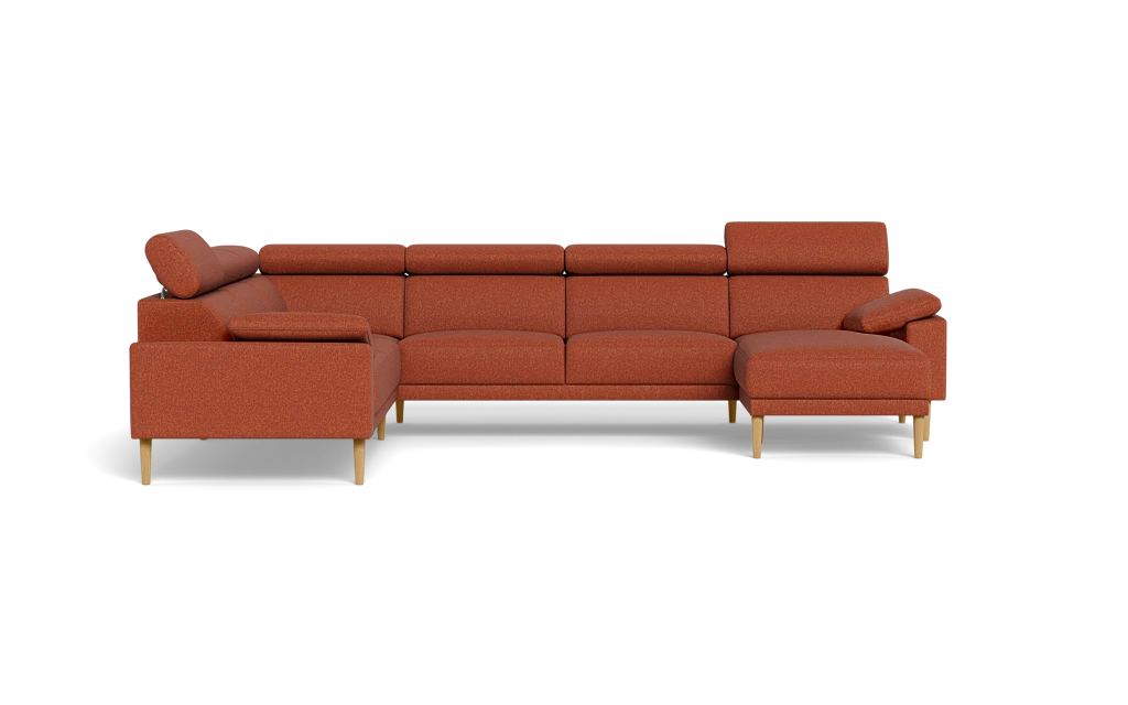 Michigan hjørnesofa med chaiselong - Armpude - Bjorn stof - rust - Venstrevendt