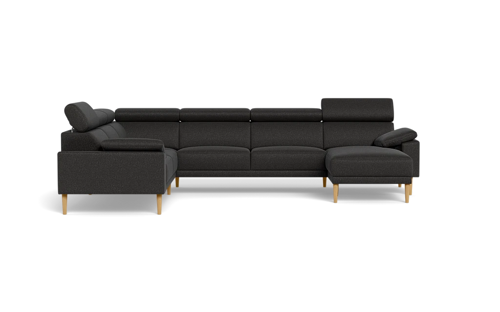Michigan hjørnesofa med chaiselong - Armpude - Bjorn stof - antracit - Venstrevendt