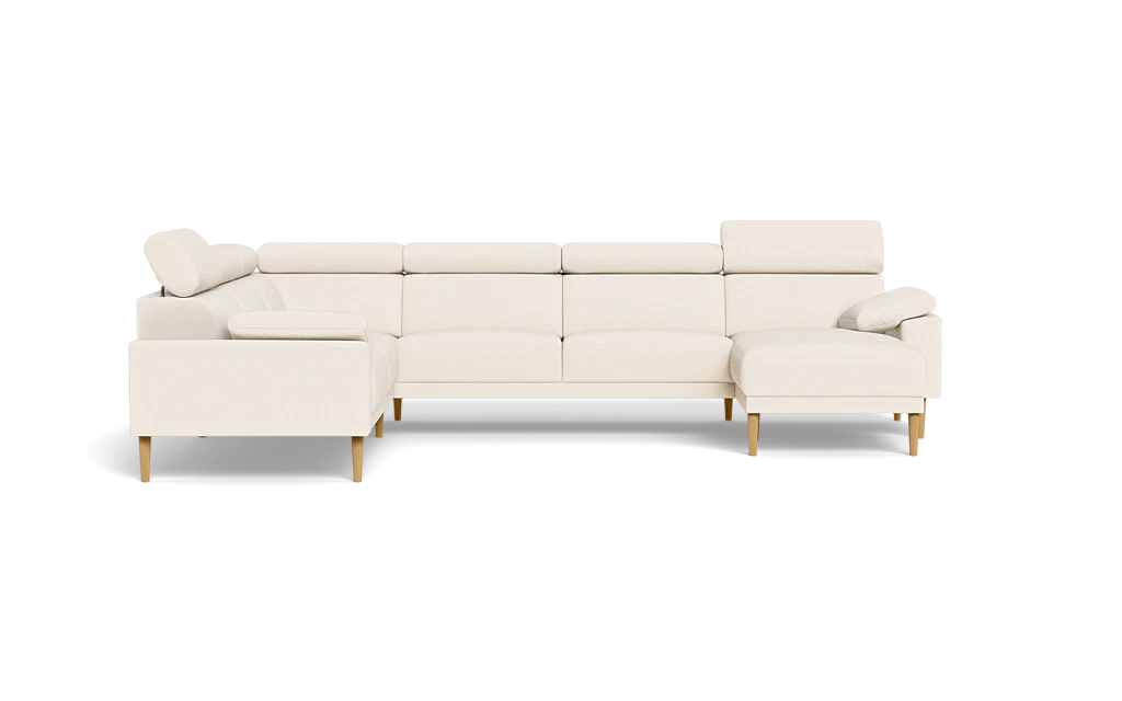 Michigan hjørnesofa med chaiselong - Armpude - Positano stof - 02 råhvid - Venstrevendt