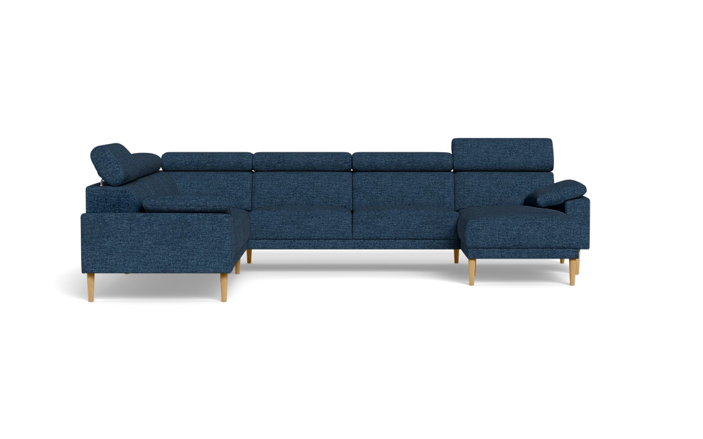 Michigan hjørnesofa med chaiselong - Armpude - Brego stof - 86 blå - Venstrevendt