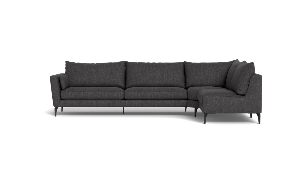 Symfoni 2018 sofa med open end - Vila stof - Dark Grey