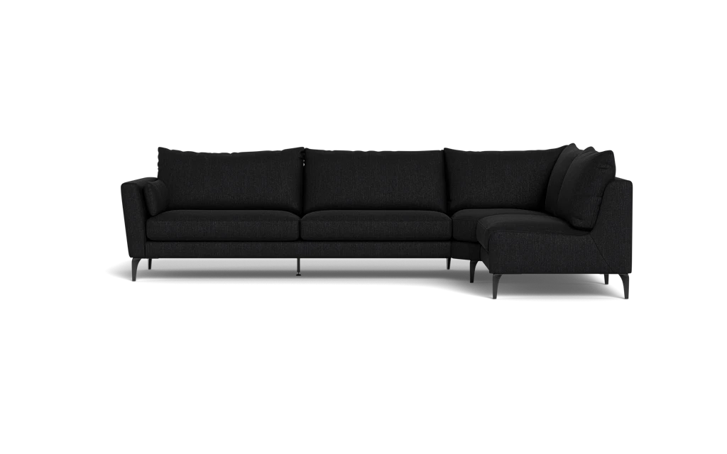 Symfoni 2018 sofa med open end - Vila stof - Black
