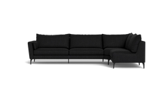 Symfoni 2018 sofa med open end - Vila stof - Black