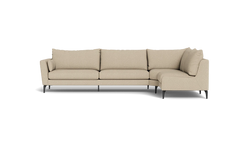 Symfoni 2018 sofa med open end - Brego stof - Beige