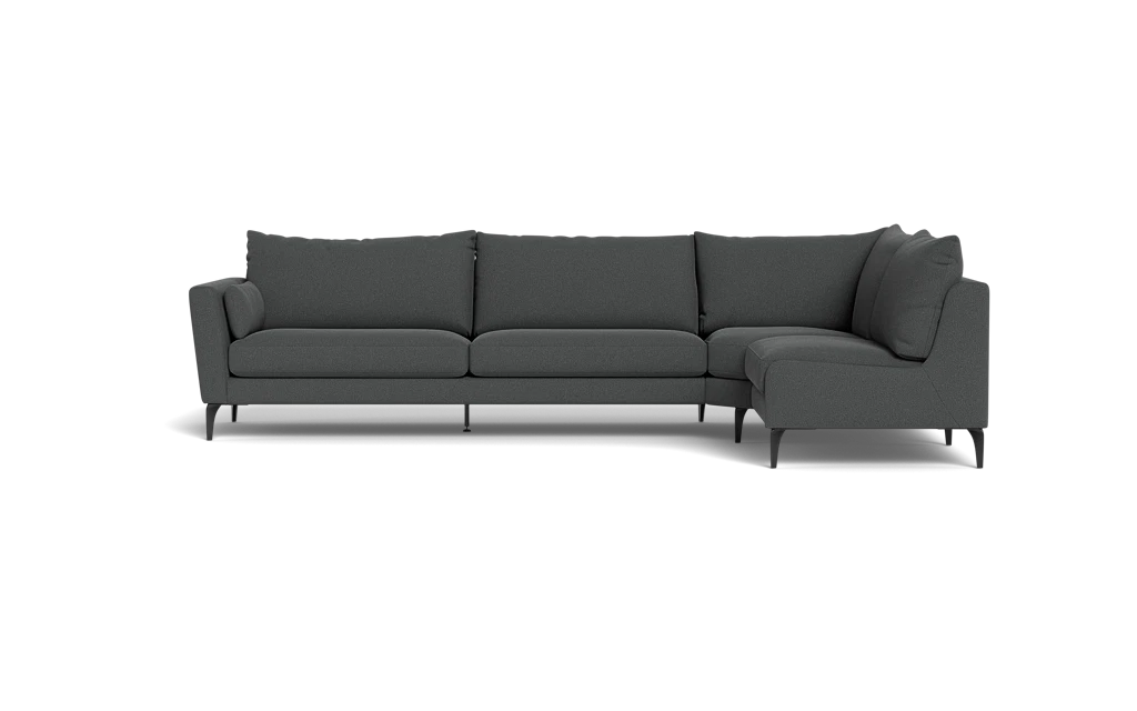 Symfoni 2018 sofa med open end - Bloq stof - Grey