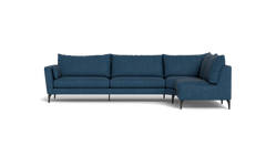 Symfoni 2018 sofa med open end - Vila stof - Dark Blue