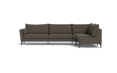 Symfoni 2018 sofa med open end - Bloq stof - Brown