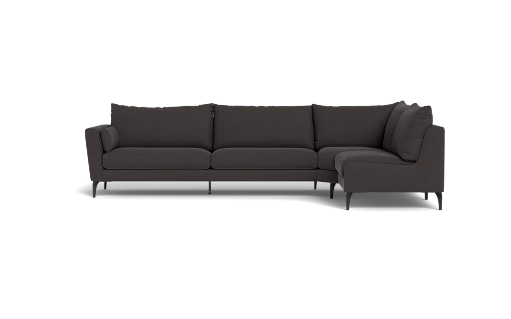 Symfoni 2018 sofa med open end - Bloq stof - Antracite