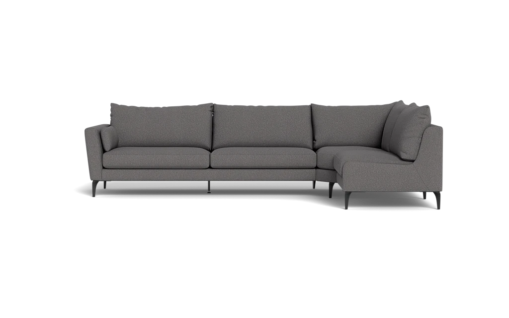Symfoni 2018 sofa med open end - Brego stof - Anthracite