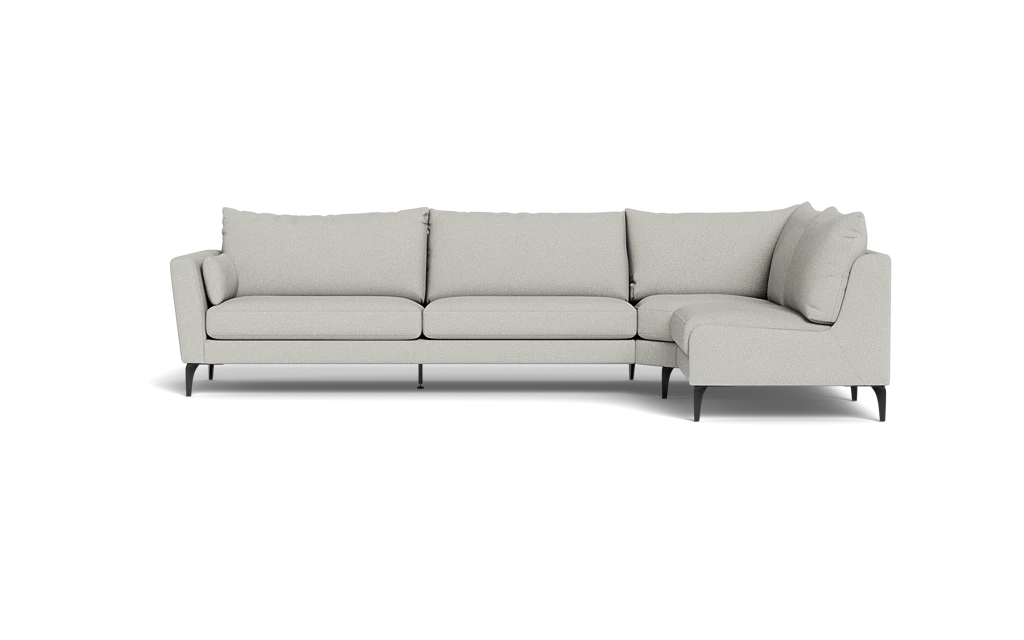 Symfoni 2018 sofa med open end - Bloq stof - Light Grey
