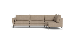 Symfoni 2018 sofa med open end - Vila stof - Dark Beige