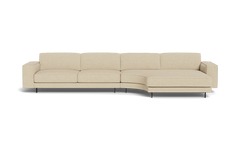 Samba Day sofa med rund chaiselong og Pedro arm - Makalu stof - Beige