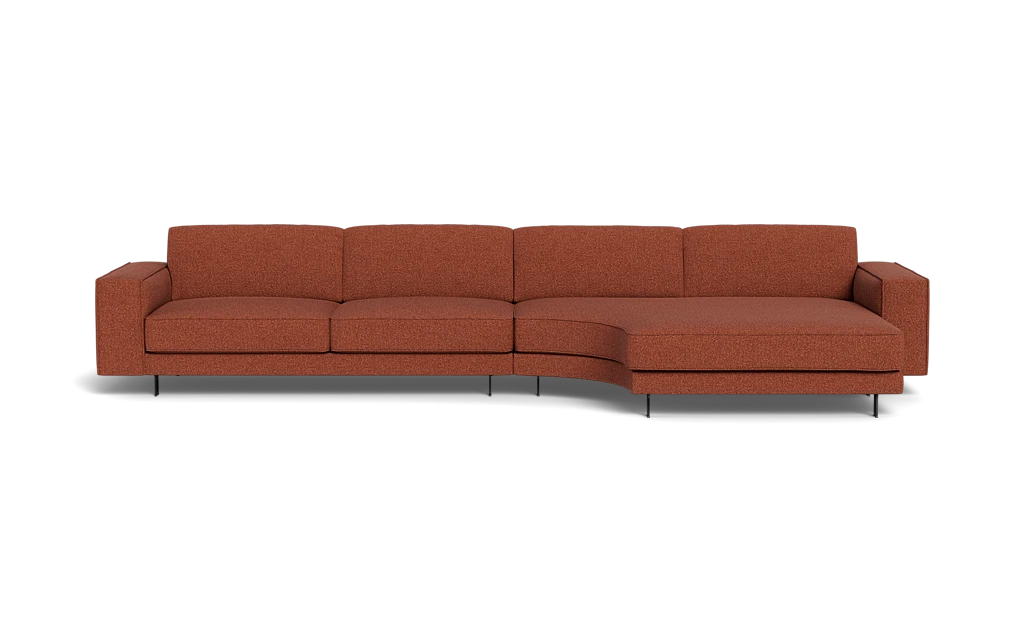 Samba Day sofa med rund chaiselong og Pedro arm - Makalu stof - magnolia