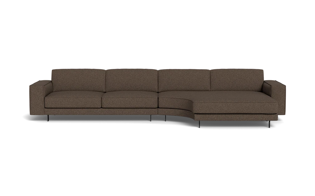 Samba Day sofa med rund chaiselong og Pedro arm - Salento stof - 63 mole