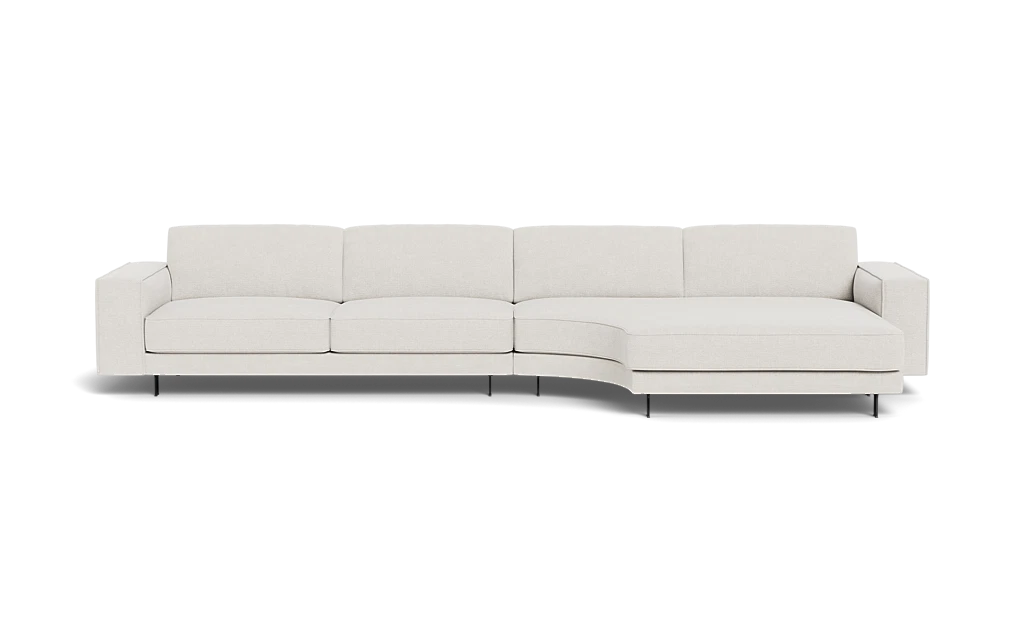 Samba Day sofa med rund chaiselong og Pedro arm - Cortina stof - 01 white