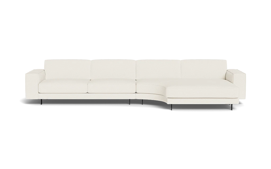 Samba Day sofa med rund chaiselong og Pedro arm - Makalu stof - ivory