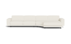 Samba Day sofa med rund chaiselong og Pedro arm - Makalu stof - ivory