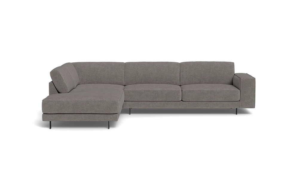 Samba Day sofa med open end med Rio arm - Mito stof - 79 antracite