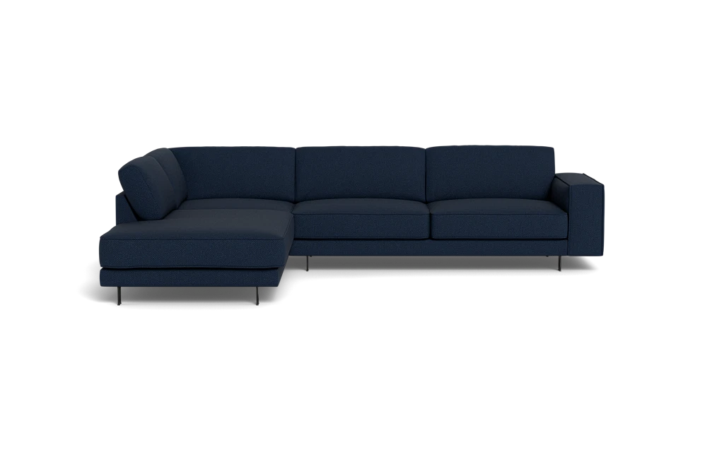 Samba Day sofa med open end med Rio arm - Salento stof - 48 dark blue