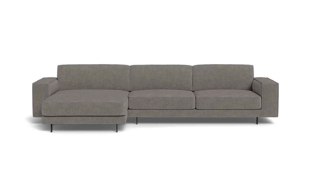 Samba Day sofa med chaiselong med Pedro arm - Mito stof - 79 antracite
