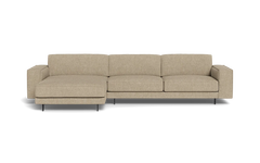 Samba Day sofa med chaiselong med Pedro arm - Makalu stof - Taupe