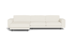 Samba Day sofa med chaiselong med Pedro arm - Makalu stof - ivory