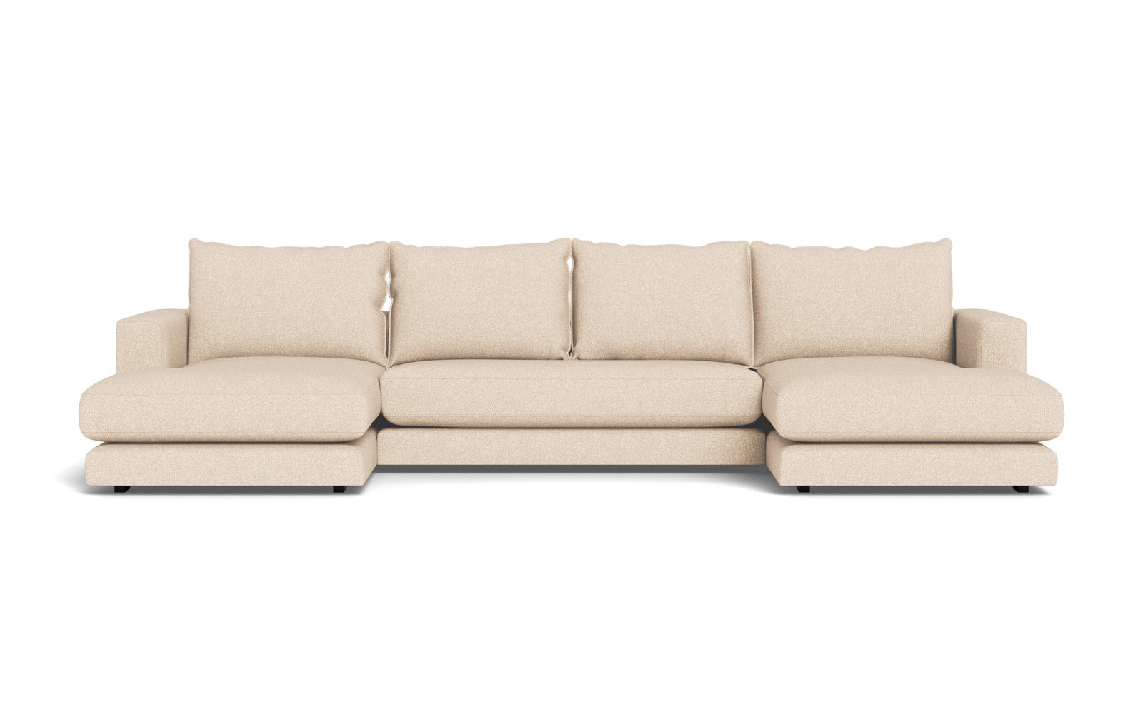 Cozy sofa med chaiselonger - Bjorn stof - beige, Højrevendt