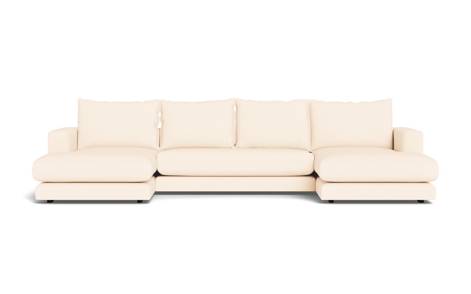 Cozy sofa med chaiselonger - Fjord stof - Sand, Venstrevendt