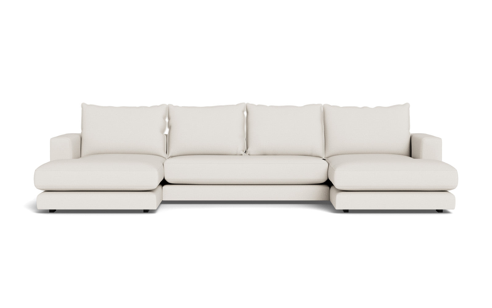 Cozy sofa med chaiselonger - Moly stof - Hvid, Venstrevendt