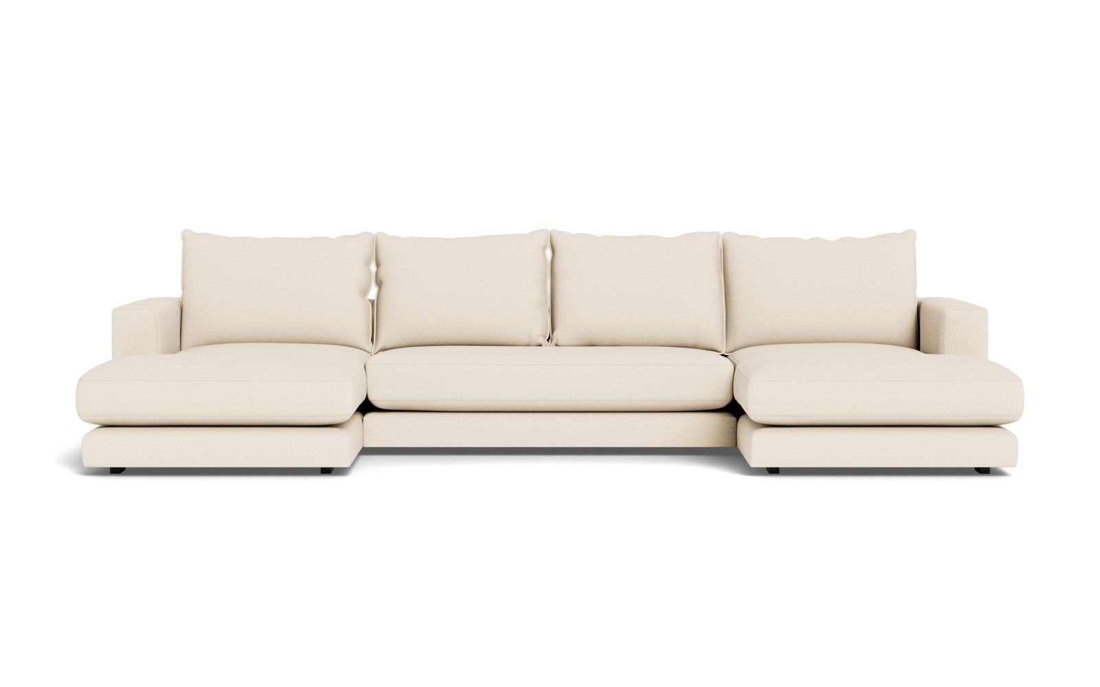 Cozy sofa med chaiselonger - Austin stof - 01 hvid, Venstrevendt