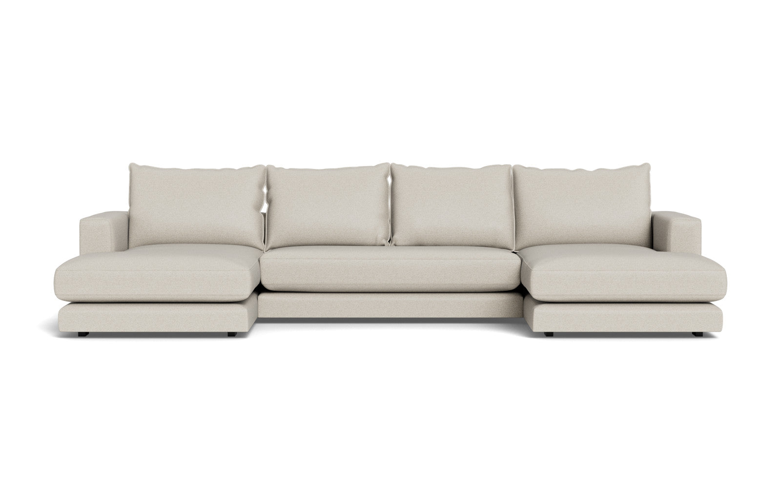 Cozy sofa med chaiselonger - Positano stof - 83 grå, Venstrevendt