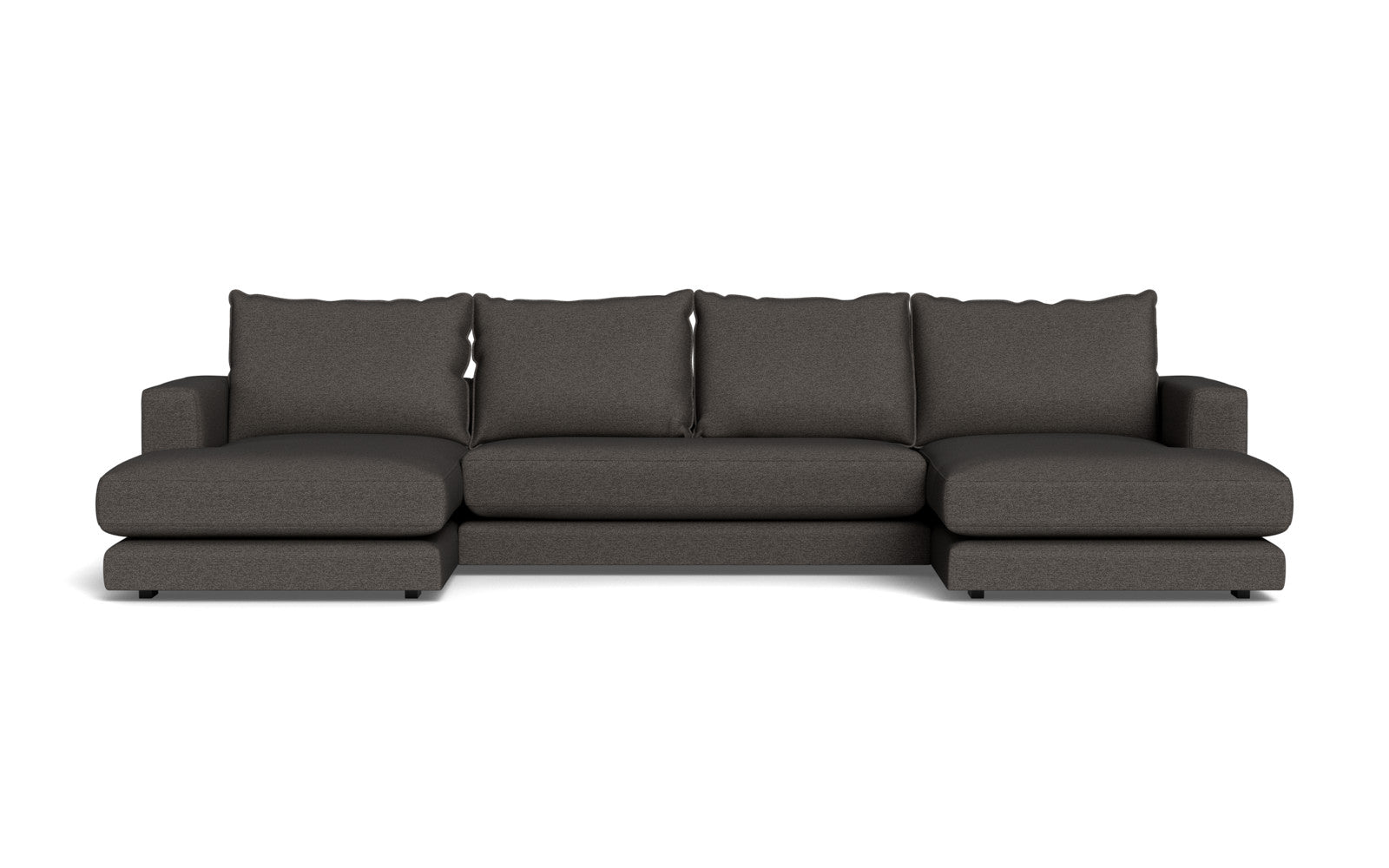 Cozy sofa med chaiselonger - Positano stof - 95 antracit, Højrevendt