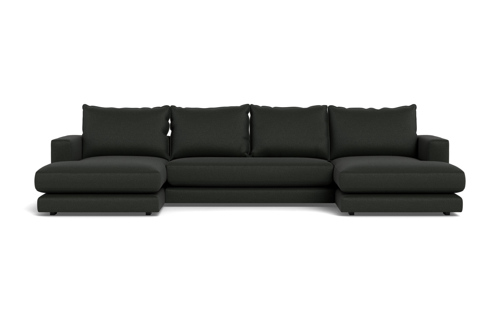Cozy sofa med chaiselonger - Bjorn stof - mørkegrå, Højrevendt