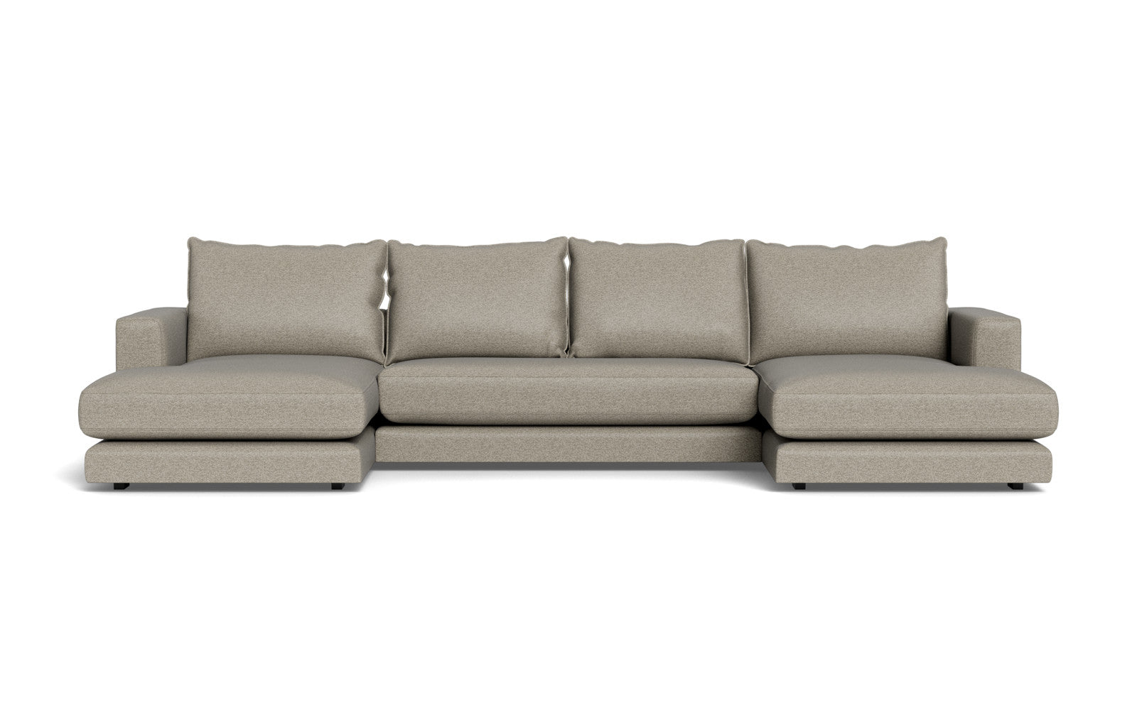 Cozy sofa med chaiselonger - Positano stof - 87 grå, Venstrevendt