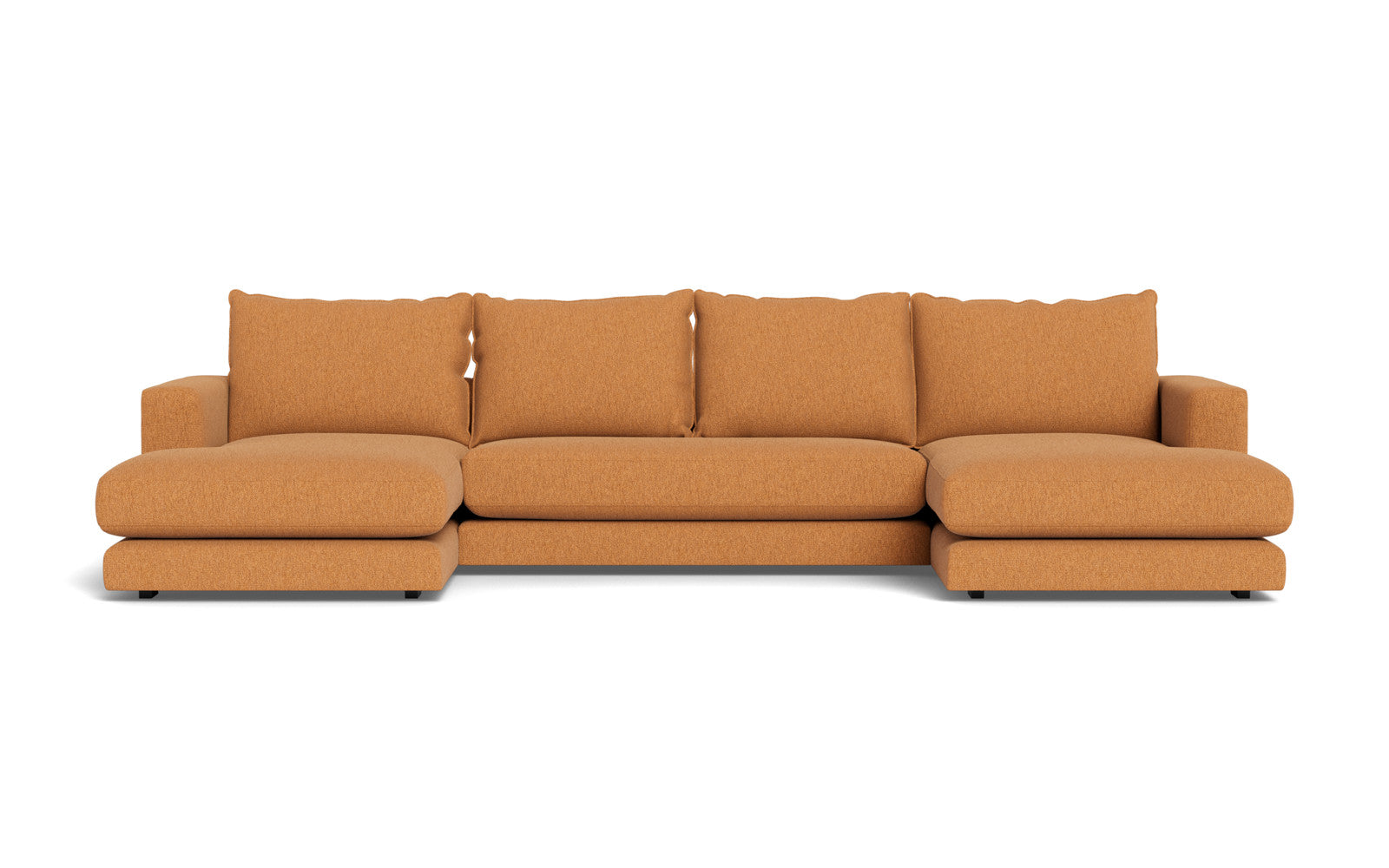 Cozy sofa med chaiselonger - Gear stof - 28 cognac, Højrevendt