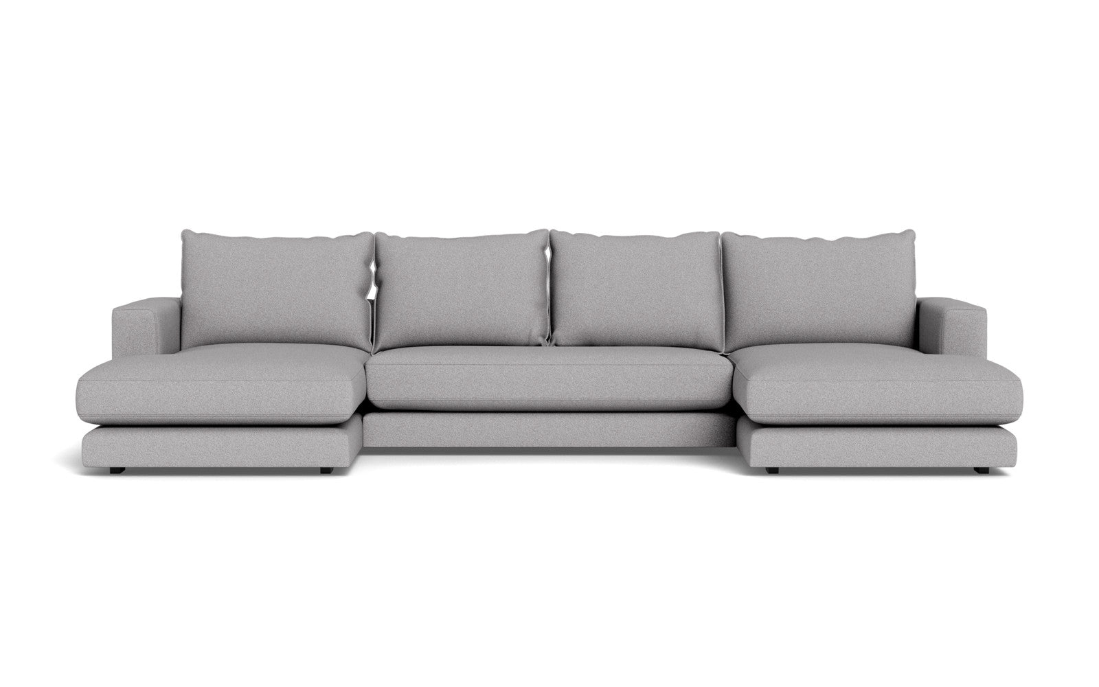 Cozy sofa med chaiselonger - Austin stof - 18 grå, Højrevendt