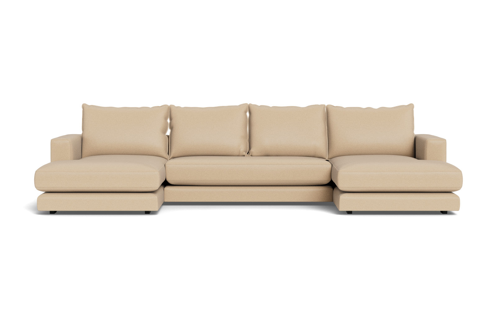 Cozy sofa med chaiselonger - Positano stof - 08 sand, Højrevendt