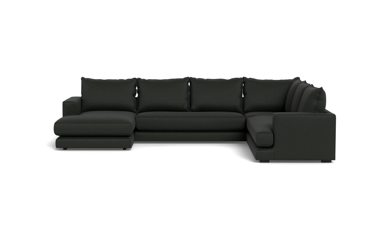 Cozy hjørnesofa med chaiselong - Bjorn stof - mørkegrå, Højrevendt