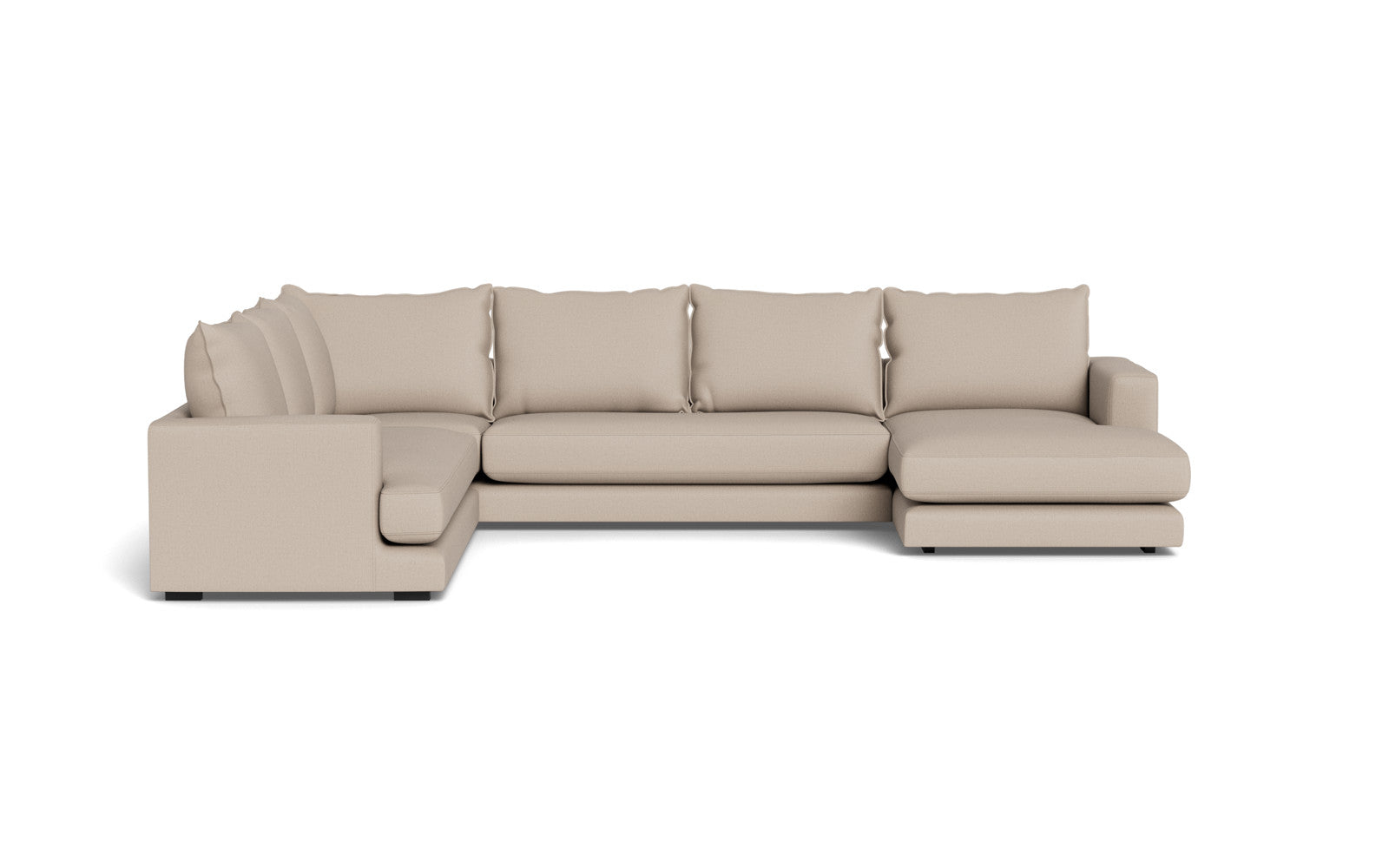 Cozy hjørnesofa med chaiselong - Moly stof - Brun, Venstrevendt