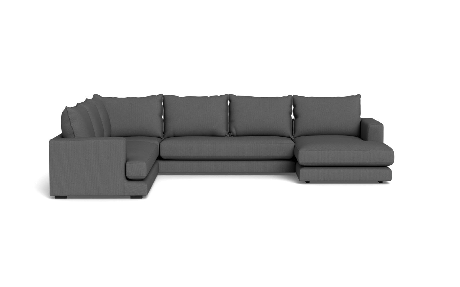 Cozy hjørnesofa med chaiselong - Fjord stof - Grå, Venstrevendt