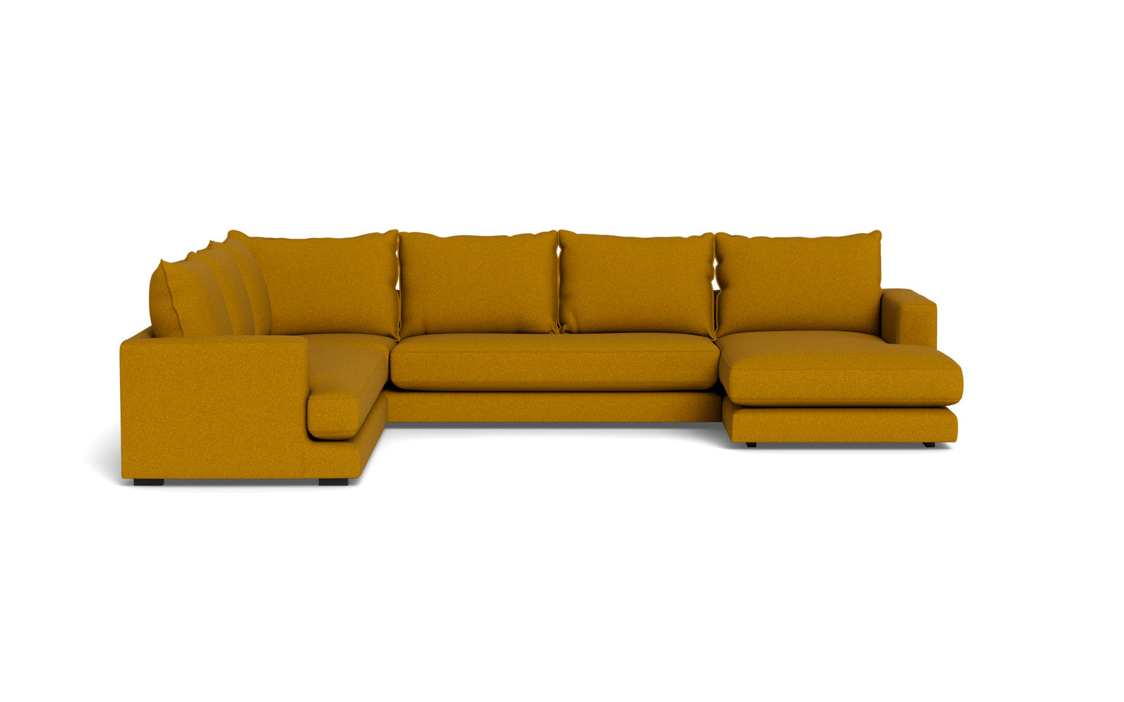 Cozy hjørnesofa med chaiselong - Austin stof - 11 gul, Venstrevendt