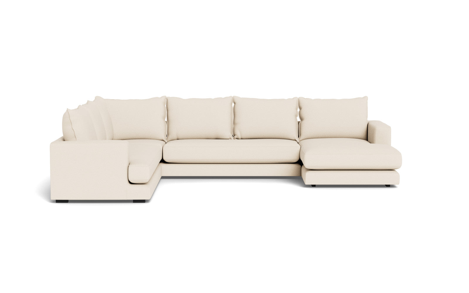 Cozy hjørnesofa med chaiselong - Austin stof - 01 hvid, Venstrevendt
