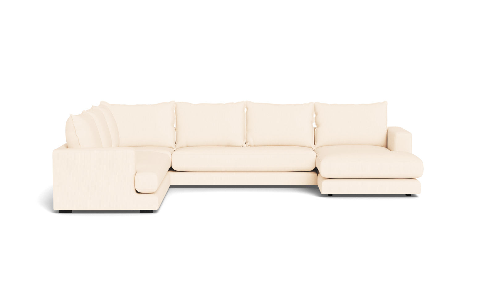 Cozy hjørnesofa med chaiselong - Fjord stof - Sand, Venstrevendt